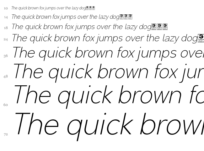 Malter Sans font waterfall